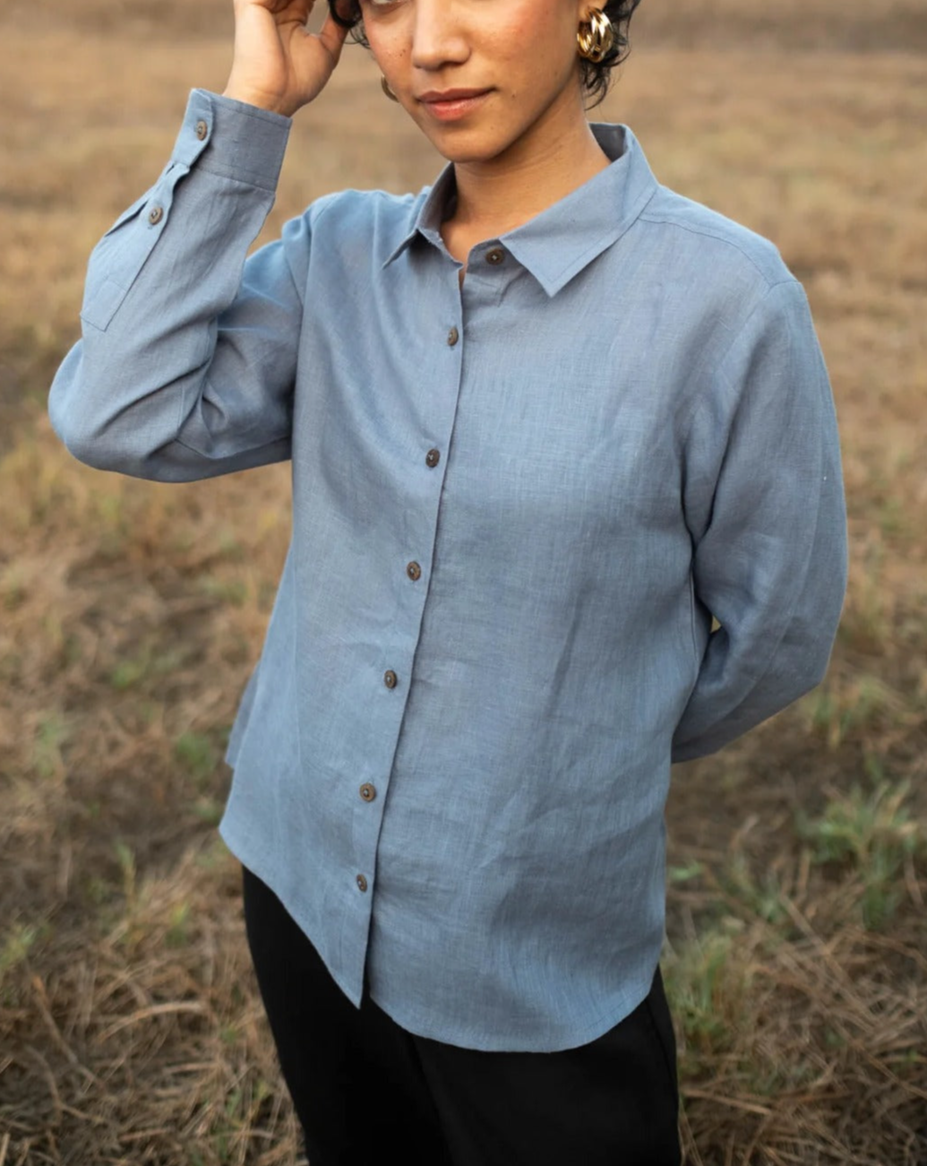 (WHOLESALE 30 pieces) Women's Linen tops B1012K