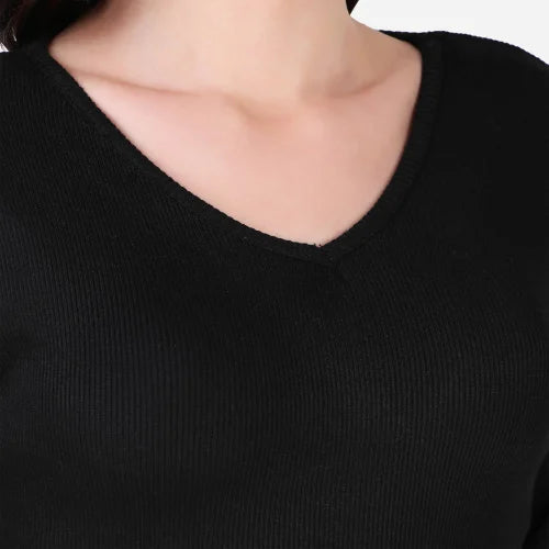 (WHOLESALE) Ribbed Crop Top For Women T1001R