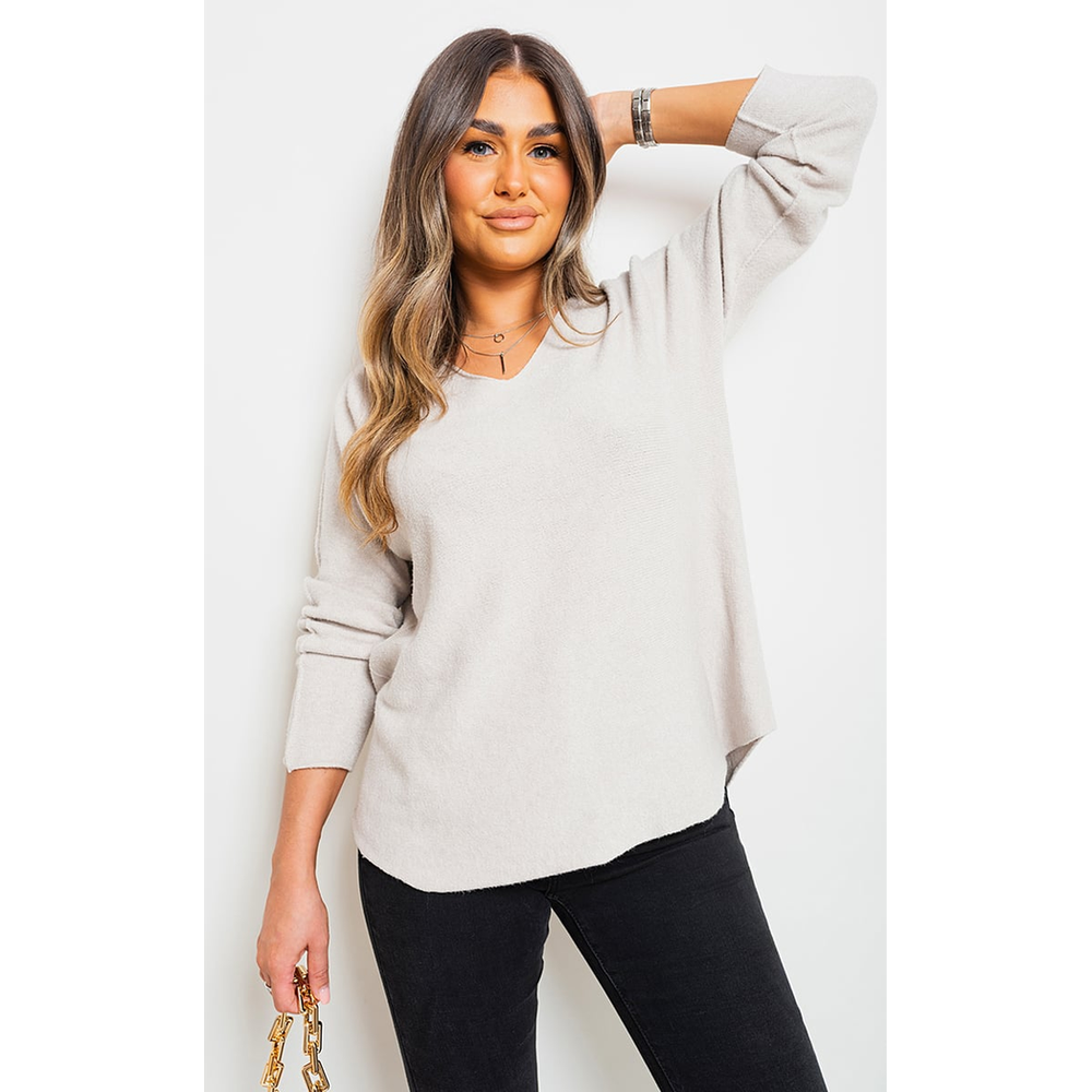 Oversized Long Sleeve Knitted Jumper