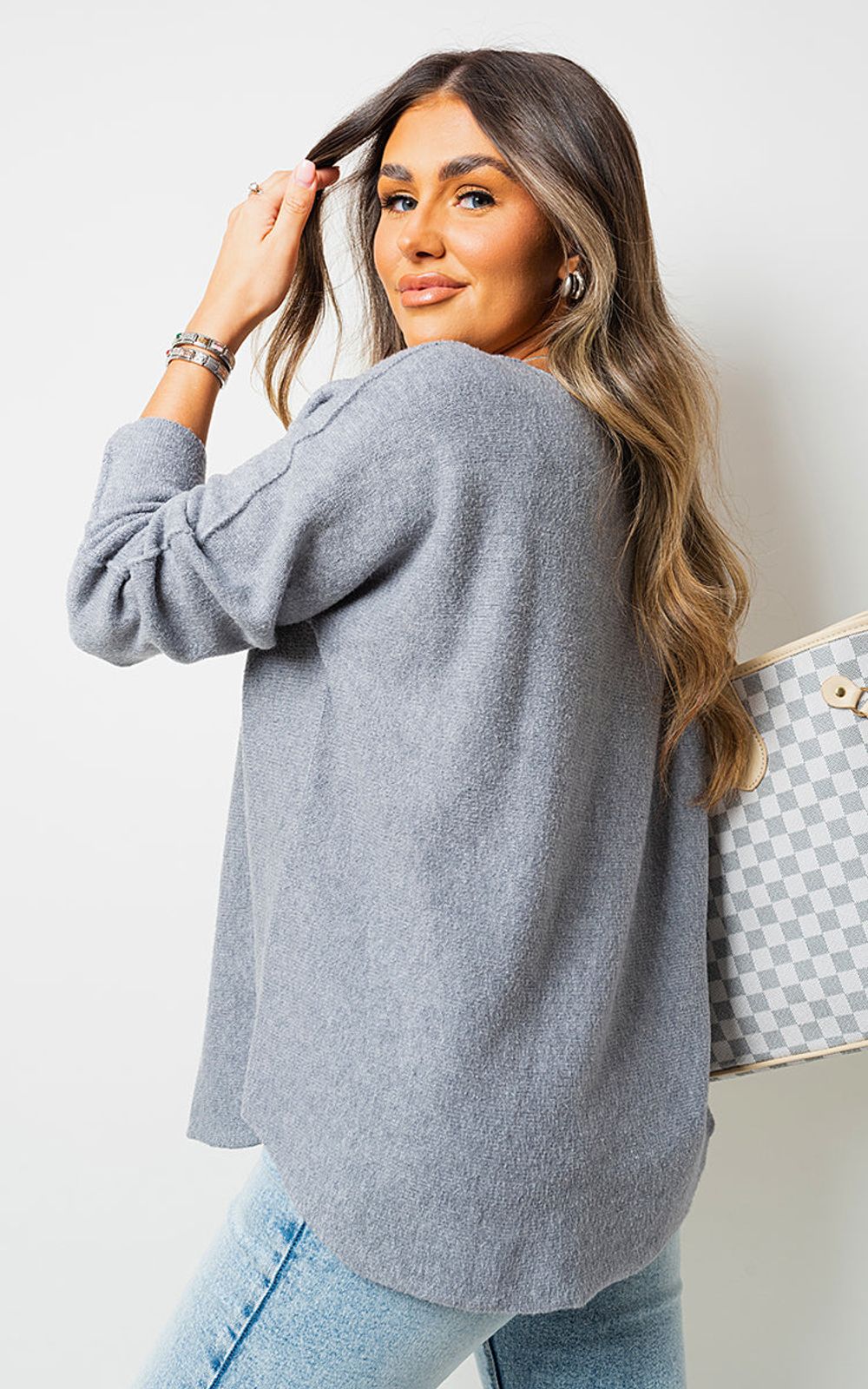 Oversized Long Sleeve Knitted Jumper
