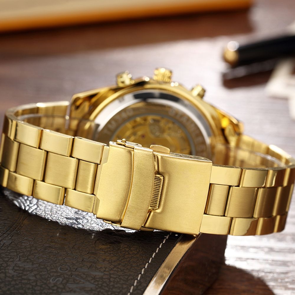 Automatic Stainless Steel Skeleton Watch