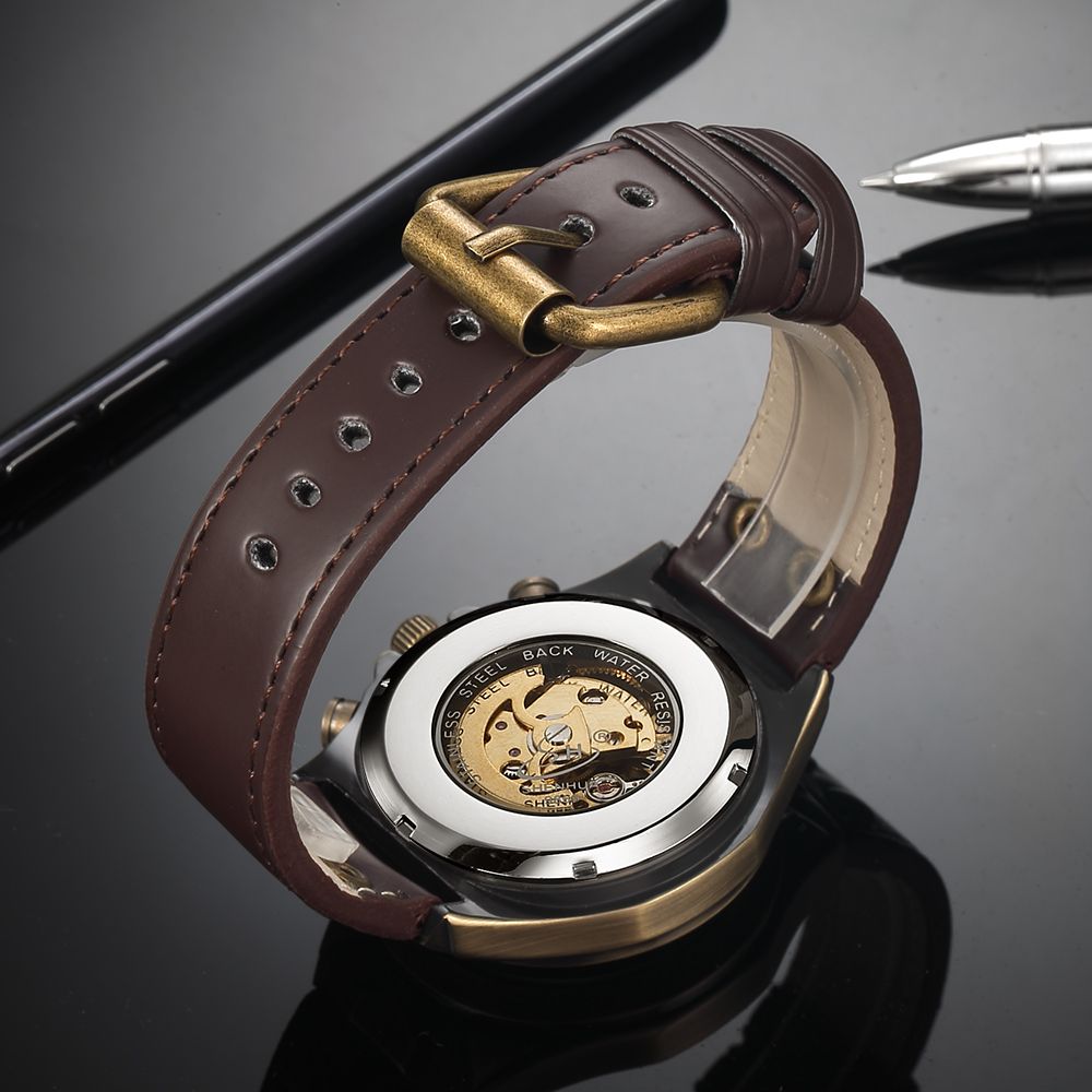 Retro Style Automatic Mechanical Skeleton Watch