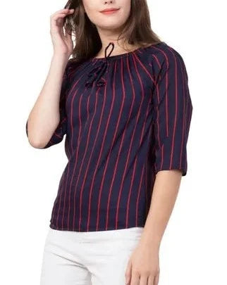 Women's Printed Off Shoulder Top T1006R