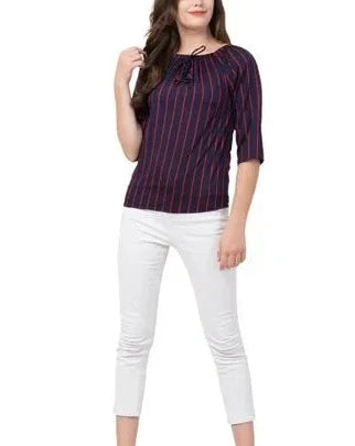 Women's Printed Off Shoulder Top T1006R