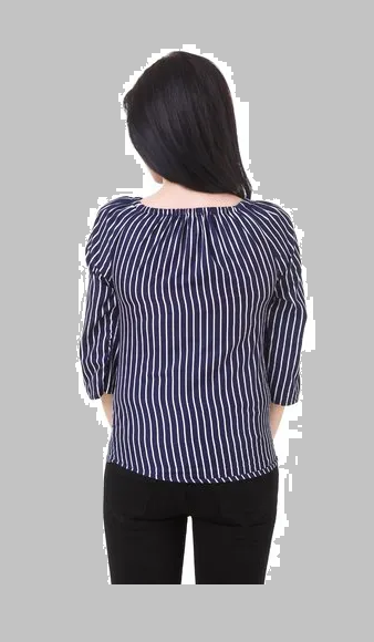 (wholesale 30 pieces)Ladies Printed Off Shoulder Top T1007R