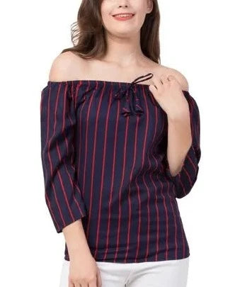 Women's Printed Off Shoulder Top T1006R