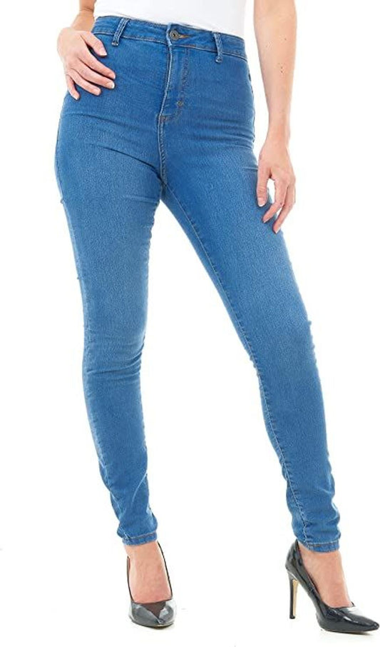 Ladies High Rise Jean MID WASH 18